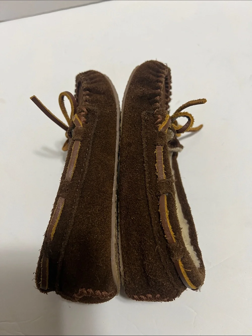 Toddler Minnetonka moccasins brown suede size 11